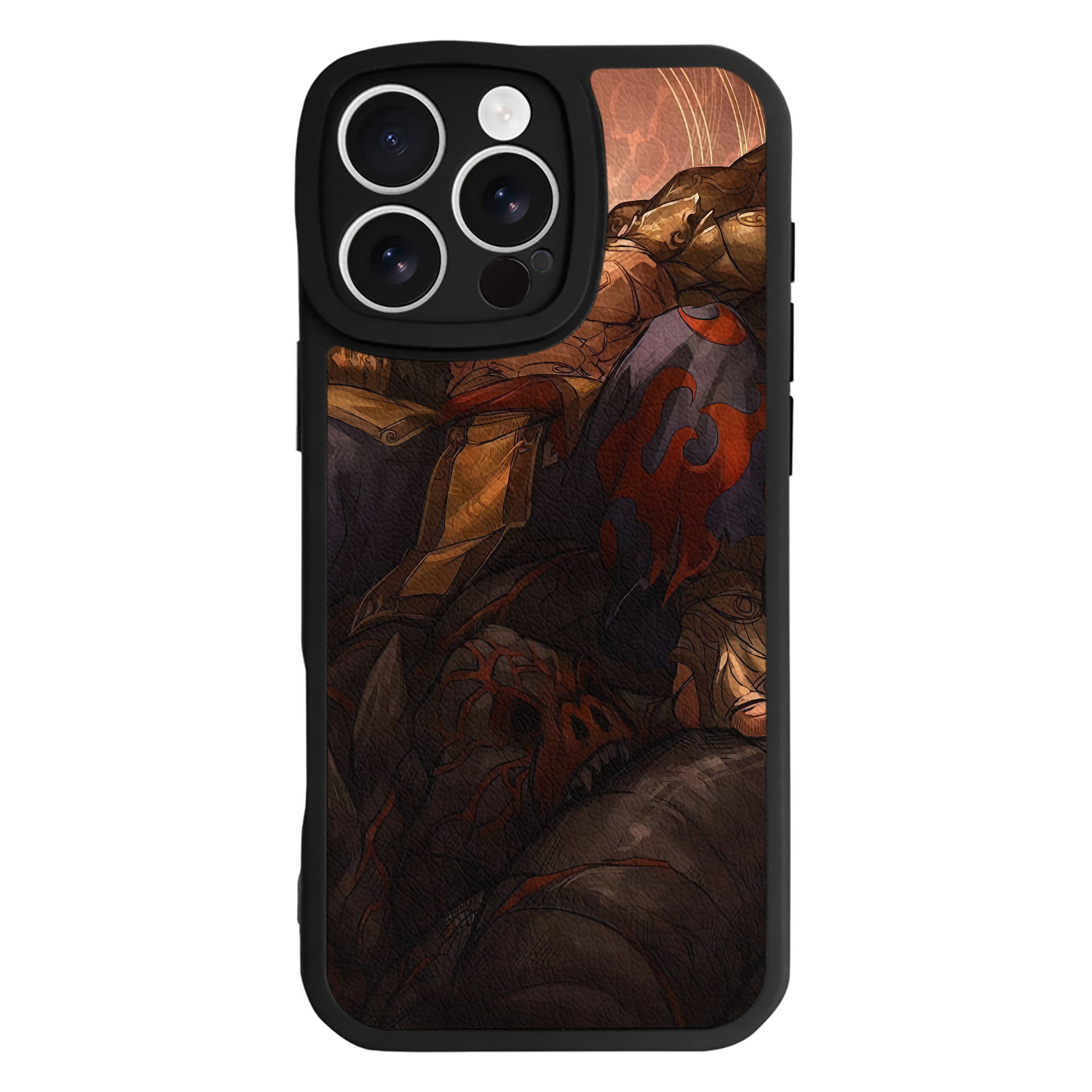 （画像用） 北斗の拳 Fist of the North Star 【iPhone 16シリーズ対応】シリコンスマホケース（レザー調） 材質：シリコン